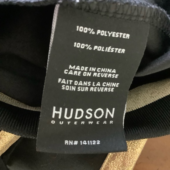 Hudson Outerwear Black with Gold Trim Jacket, Size 2X - Picture 4 of 4